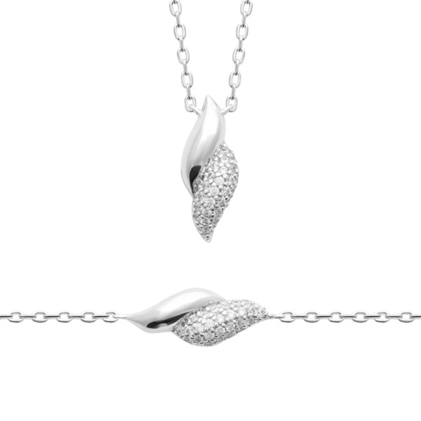 Bracelet argent 925 rhodié oxyde(s) de zirconium 