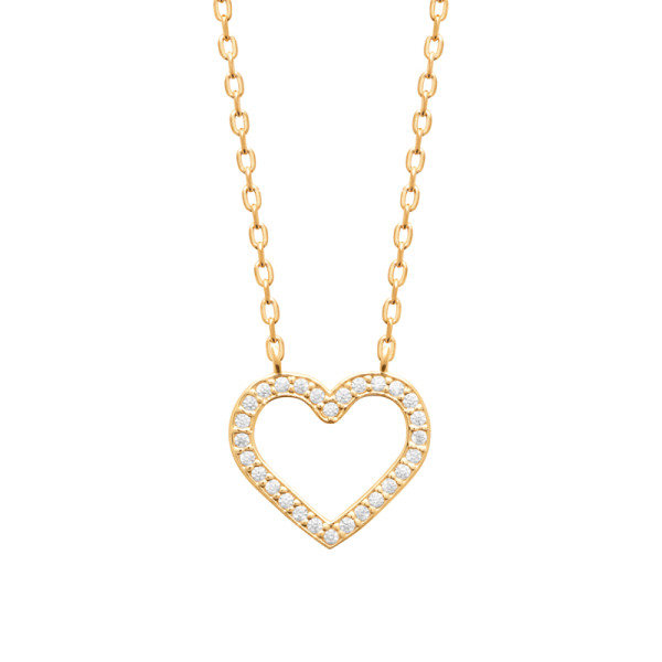 Collier plaqué Or 750 oxyde(s) de zirconium 