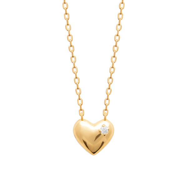 Collier plaqué Or 750 oxyde(s) de zirconium 