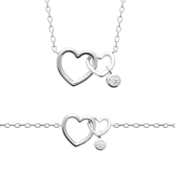Bracelet argent 925 rhodié oxyde(s) de zirconium 