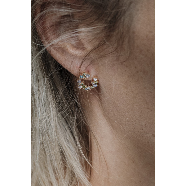 Boucles d'oreilles auraria plaqué Or 750 oxydes de zirconium