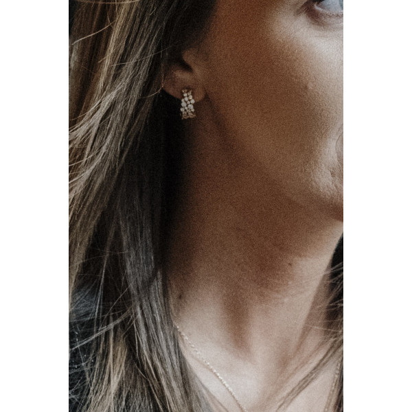 Boucles d'oreilles florella plaqué Or 750