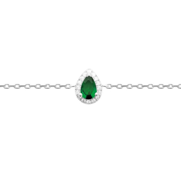 Bracelet argent 925 rhodié oxyde(s) de zirconium pierre(s) synthétique(s)