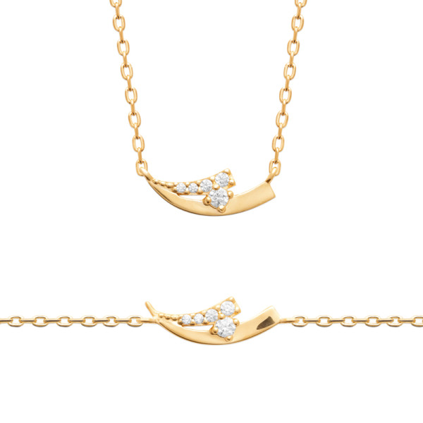 Bracelet plaqué Or 750 oxyde(s) de zirconium 