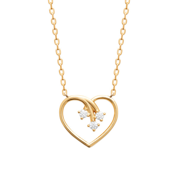 Collier plaqué Or 750 oxyde(s) de zirconium 
