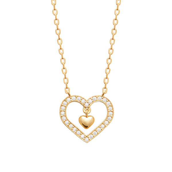 Collier plaqué Or 750 oxyde(s) de zirconium 