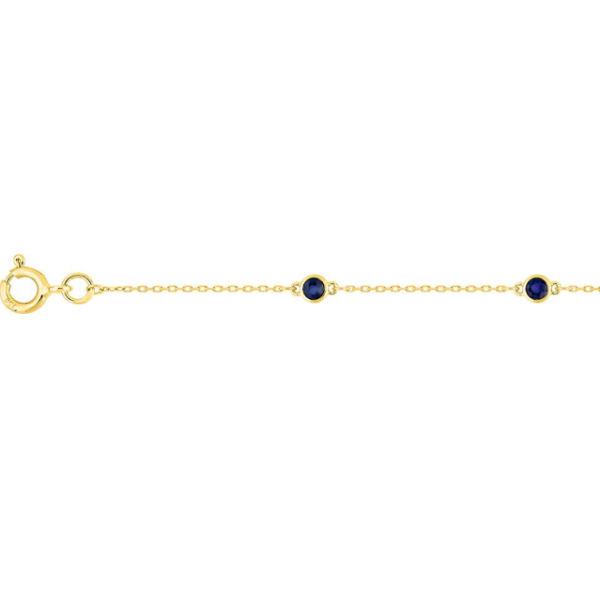 Bracelet saphir Or Jaune 375