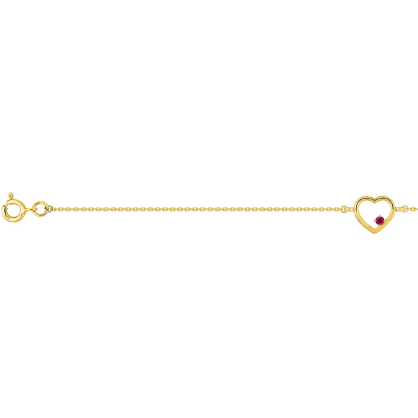 Bracelet souple rubis Or Jaune 750