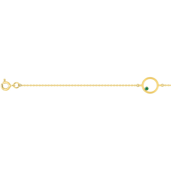 Bracelet émeraude Or Jaune 750