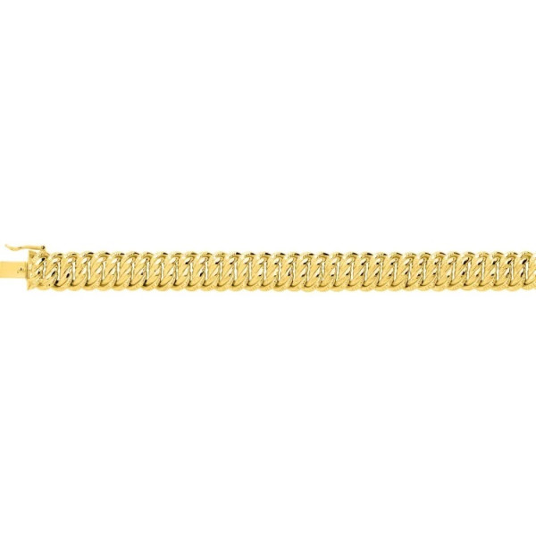 Bracelet chaîne américaine plaqué Or 18cm