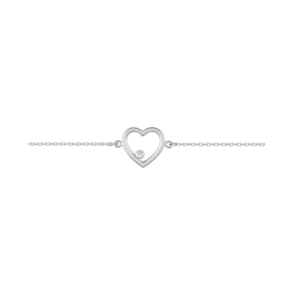 Bracelet diamant 0.008 Or Blanc 375