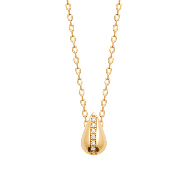 Collier plaqué Or 750 oxyde(s) de zirconium 