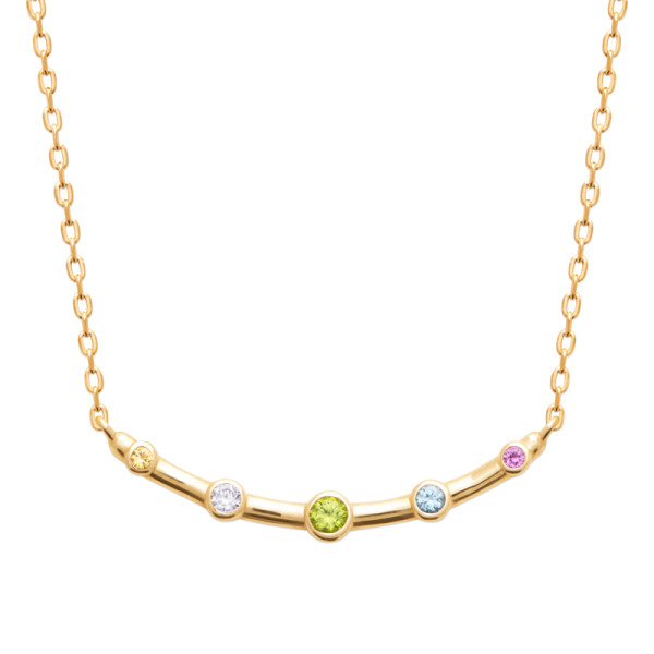 Collier plaqué Or 750 pierre(s) synthétique(s)