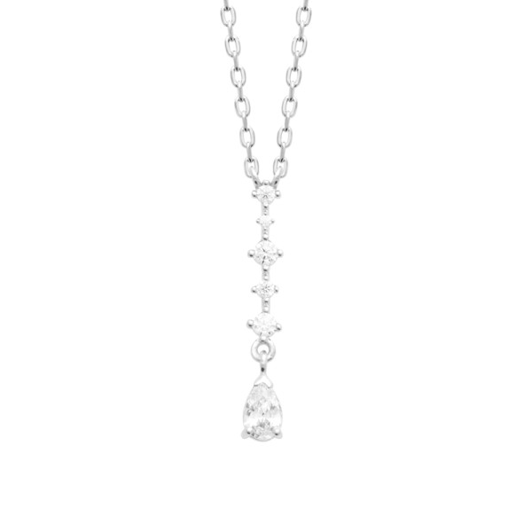 Collier argent 925 rhodié oxyde(s) de zirconium 