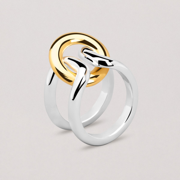 Bague monroe argent 925 et vermeil