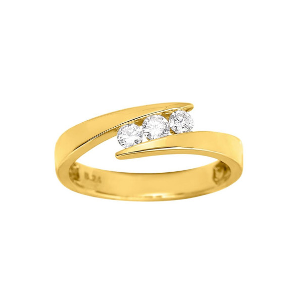Bague diamant 0.24ct Or Jaune 750