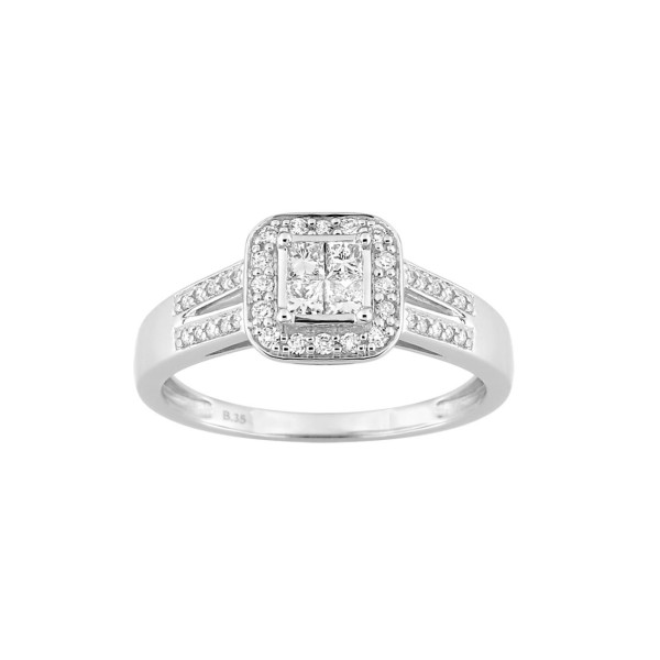 Bague diamant 0.35ct Or Blanc 750