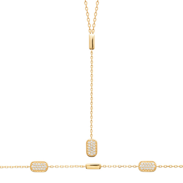 Bracelet plaqué Or 750 oxyde(s) de zirconium 