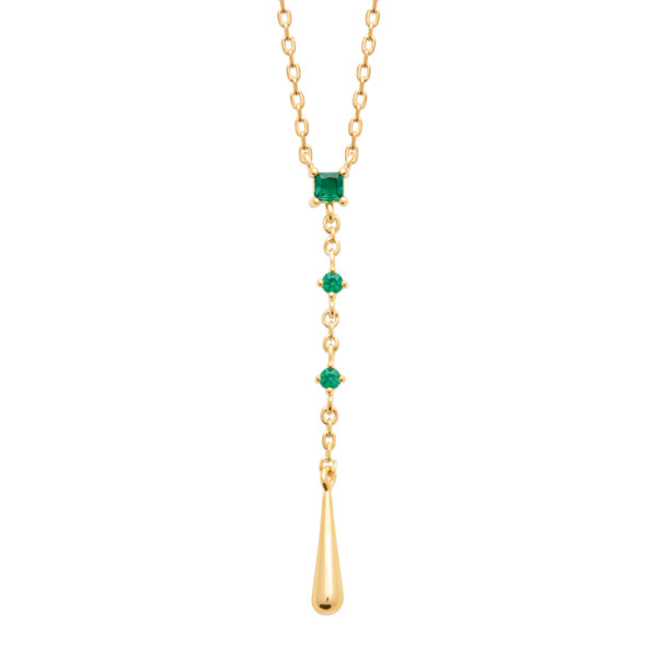 Collier plaqué Or 750 pierre(s) synthétique(s)