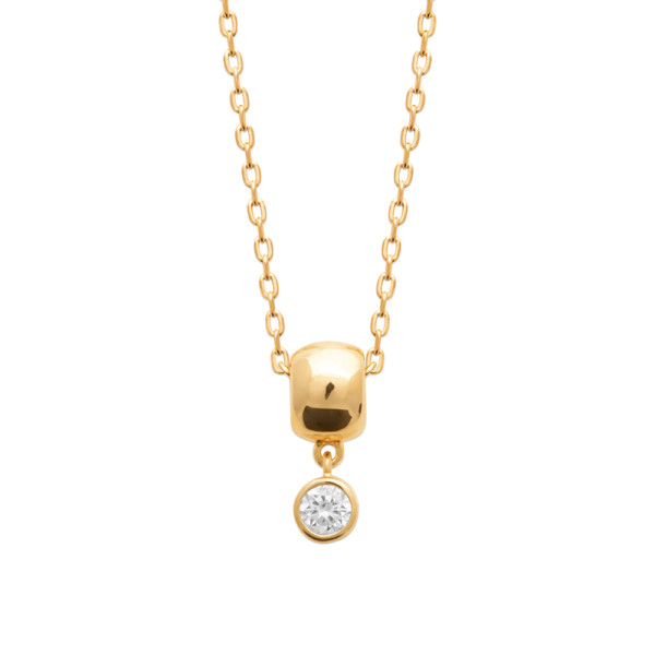 Collier plaqué Or 750 oxyde(s) de zirconium 