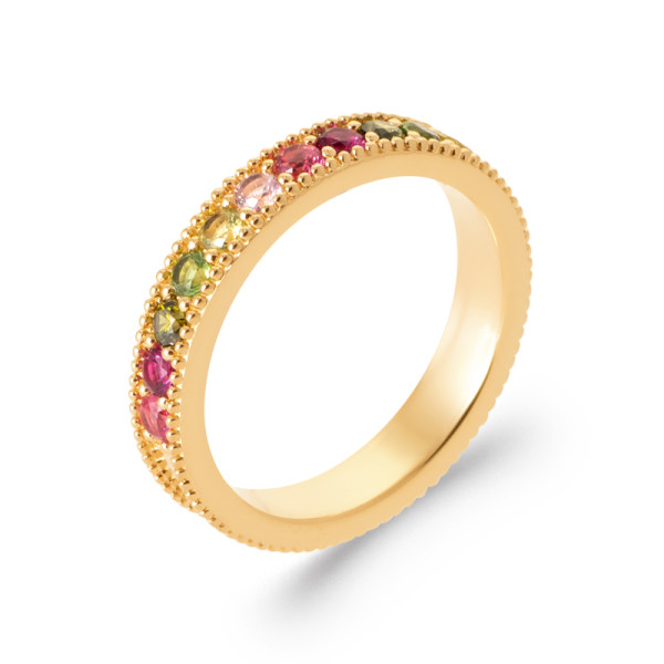 Bague plaqué Or 750 pierre(s) synthétique(s)