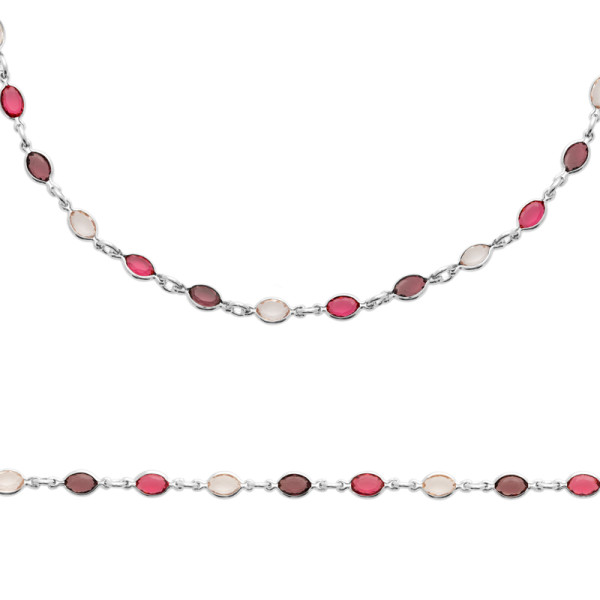 Bracelet argent 925 rhodié cristal