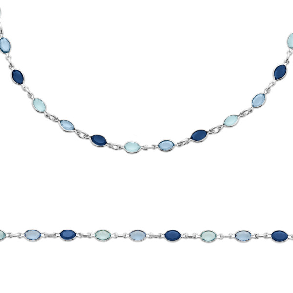 Bracelet argent 925 rhodié cristal