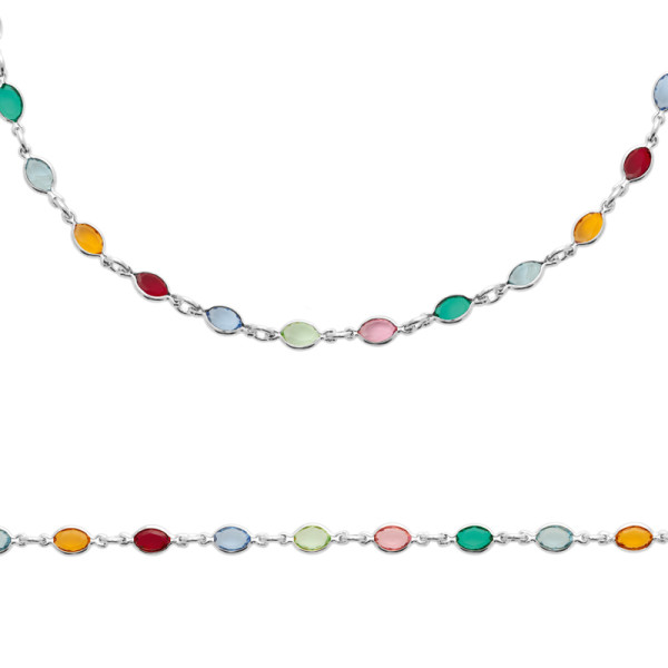 Bracelet argent 925 rhodié cristal