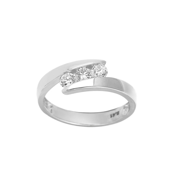 Bague diamant 0.42ct Or Blanc 750