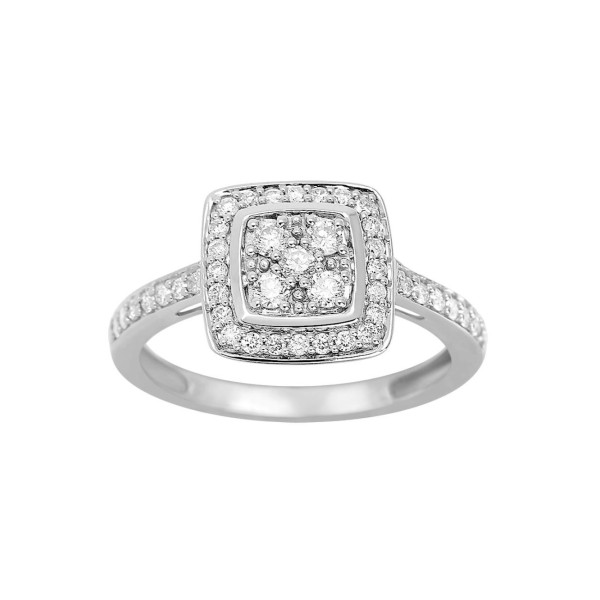 Bague diamant 0.44ct Or Blanc 750