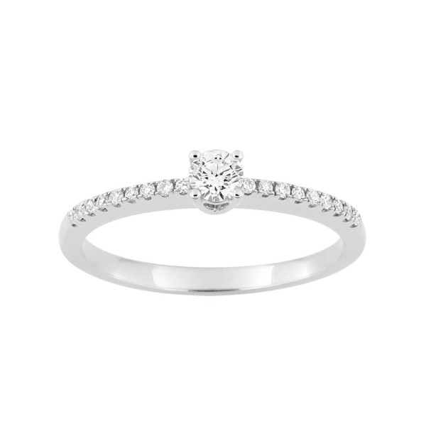 Bague diamant 0.15+0.090.24ct Or Blanc 750