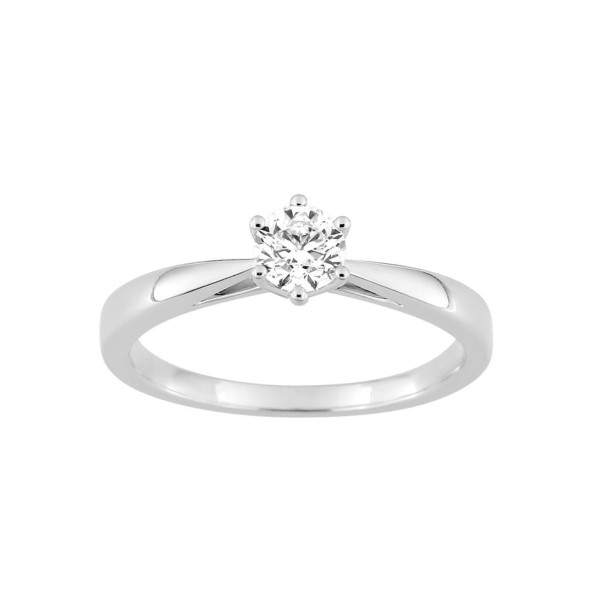 Solitaire diamant 0.4ct Or Blanc 750