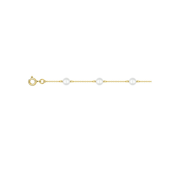 Bracelet 18cm perles de culture Ø5.5 Or Jaune 375