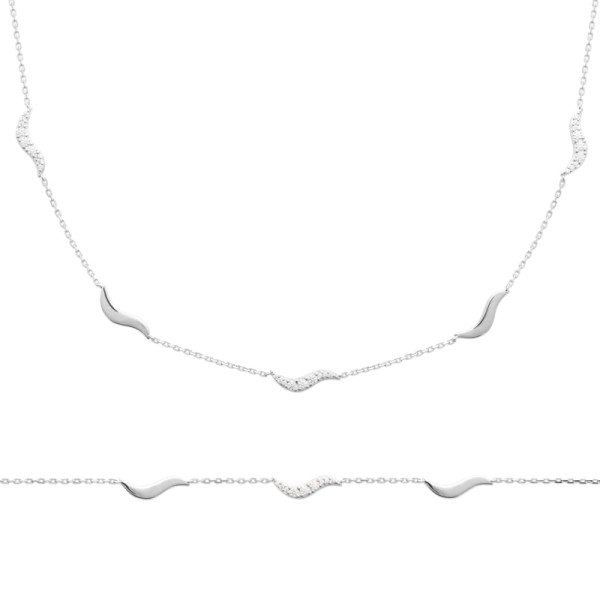 Bracelet argent 925 rhodié oxyde(s) de zirconium 