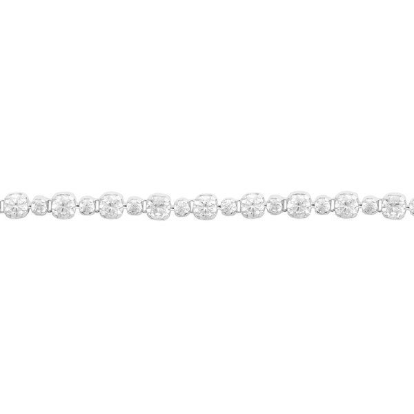 Bracelet argent 925 rhodié pierre(s) synthétique(s)