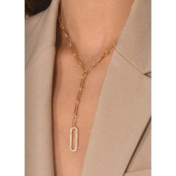 Collier plaqué Or 750 oxyde(s) de zirconium