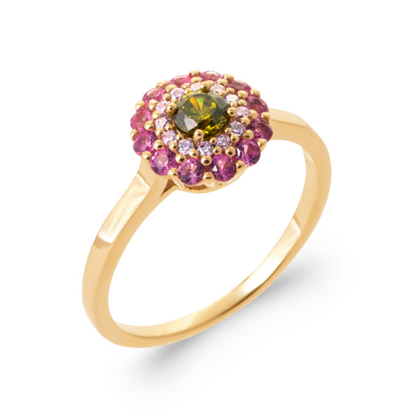 Bague plaqué Or 750 pierre(s) synthétique(s)
