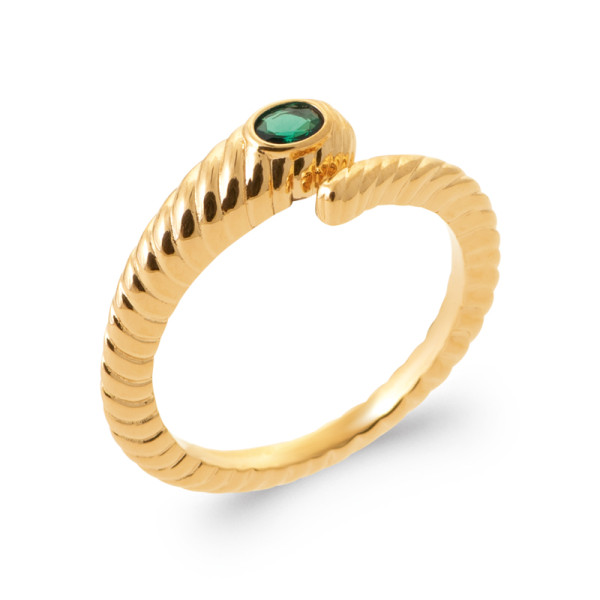 Bague plaqué Or 750 pierre(s) synthétique(s)