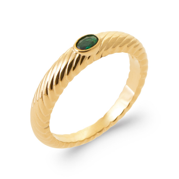 Bague plaqué Or 750 pierre(s) synthétique(s)