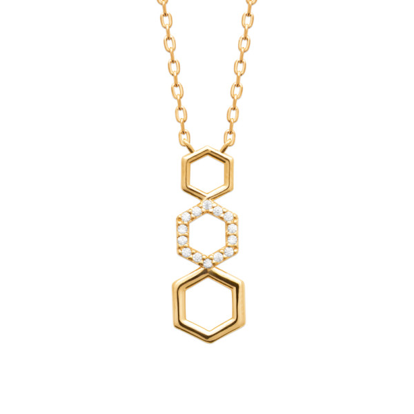 Jonc plaqué Or 750 oxyde(s) de zirconium 