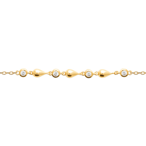 Bracelet plaqué Or 750 oxyde(s) de zirconium 