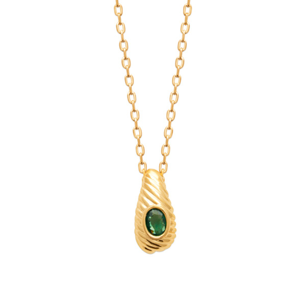 Collier plaqué Or 750 pierre(s) synthétique(s)