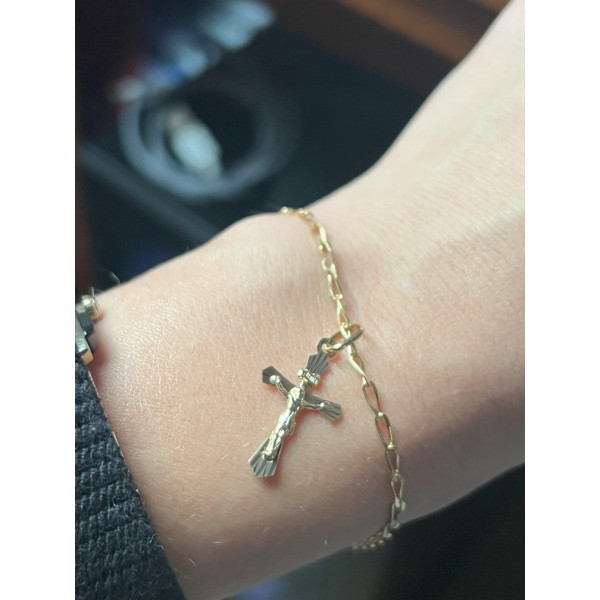 Pendentif croix Christ Or Jaune 750