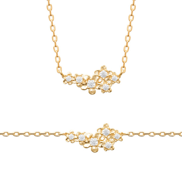 Collier plaqué Or 750 oxyde(s) de zirconium 