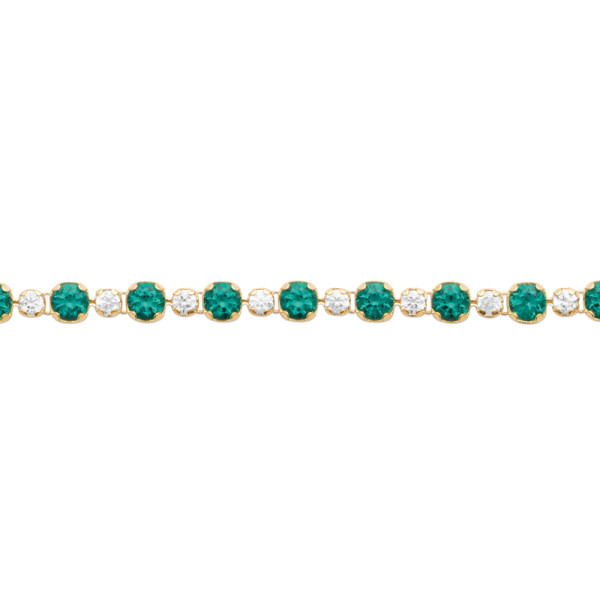 Bracelet plaqué Or 750 pierre(s) synthétique(s)
