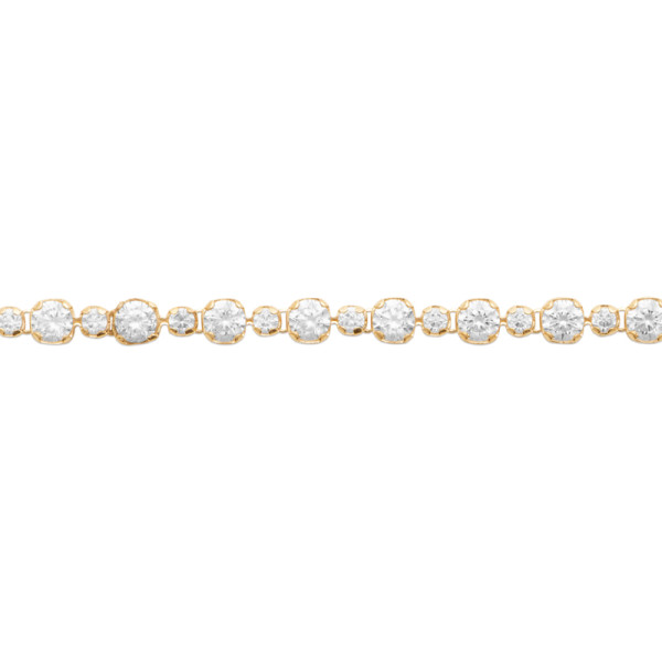 Bracelet plaqué Or 750 oxyde(s) de zirconium 