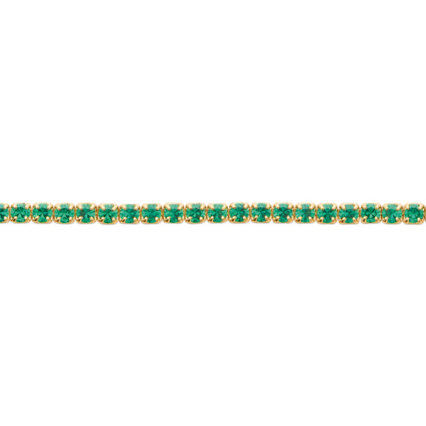Bracelet plaqué Or 750 pierre(s) synthétique(s)