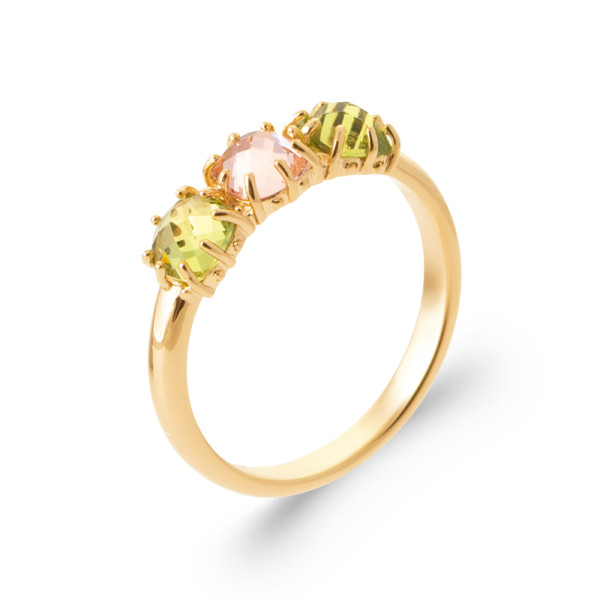 Bague plaqué Or 750 pierre(s) synthétique(s)