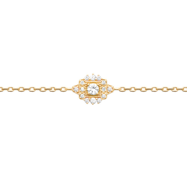 Bracelet plaqué Or 750 oxyde(s) de zirconium 
