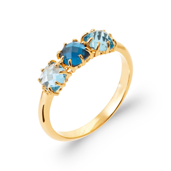 Bague plaqué Or 750 pierre(s) synthétique(s)